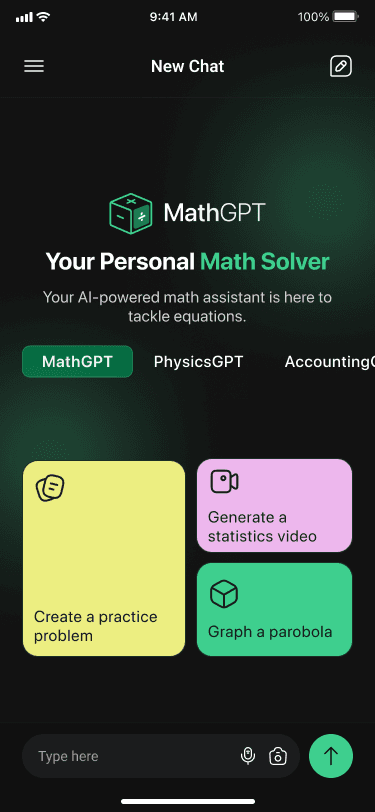 MathGPT mobile product screen 4